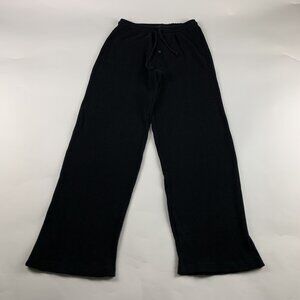 Harley Davidson Black Waffle Knit Wide Leg Lounge Pant S